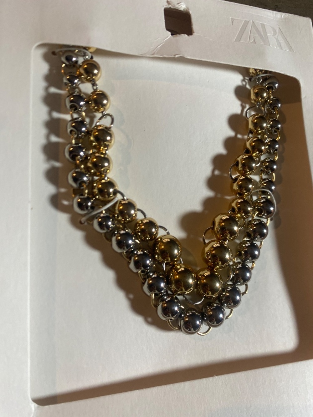 NWT Zara Set of 2 Combination Ball Necklaces - Picture 5 of 8